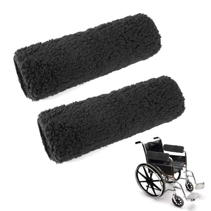 QWORK Wheelchair Armrest Cover (Pair) - Memory Foam Pads for Reduce Pressure Points Discomfort -Soft Wheelchair Cushions for Arm