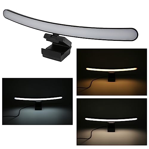 Zunate Computer Monitor Light Bar, Anti Glare Blue Light Block Eye Caring Lamp, E Reading LED Lamp with Auto Dimming and Timing, USB C Interface Space Saving Home Office Lamp