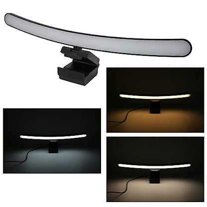 Zunate Computer Monitor Light Bar, Anti Glare Blue Light Block Eye Caring Lamp, E Reading LED Lamp with Auto Dimming and Timing, USB C Interface Space Saving Home Office Lamp