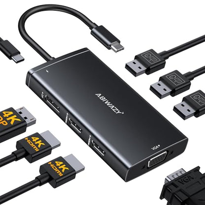 USB C Docking Station Dual Monitor Computer Multiple Monitor Hub Adapter