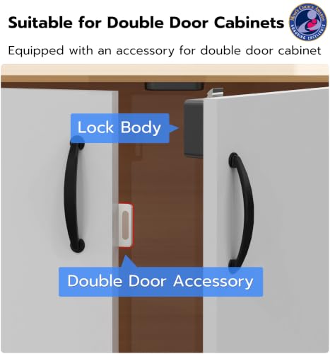 Smart Cabinet Lock, Hidden Baby Proofing Child Proof Drawer Locks - color: Black