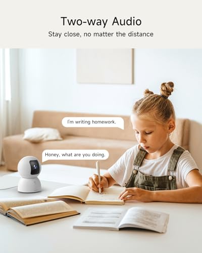 5MP Camera for Home Security, Free 64GB SD Card, Non-Subscription AI Human/Pet/Facial Detection, 3K Dog Cat Pet Camera with Phone APP, 360 Coverage, 2-Way Talk, IR Night Vision, 2.4G 5G Dual Band WiFi - style: 3K Camera with 64GB Card