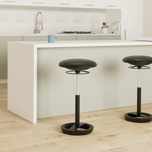 Safco Twixt Active Movement Seating Chair, Ergonomic Support, Extended Height, Black Vinyl - color: Black Vinyl, style: Extended-Height