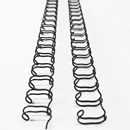 Binditek 100 Pack Double Loop Wire Binding Spines, 5/16 Inch Binding Wire for Letter size, 3:1 Pitch, 40 Sheet Capacity, 32-Loop, Black, for Students and Coworkers - size: 5/16 Inch (40 Sheet Capacity), style: 100P, 3:1 Pitch, Black