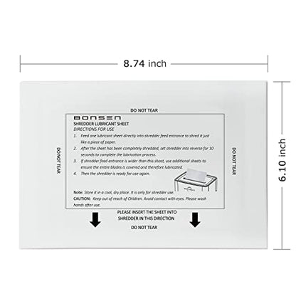 BONSEN 8-Sheet Shredders for Home Office & 50 Pack Lubricant Sheets