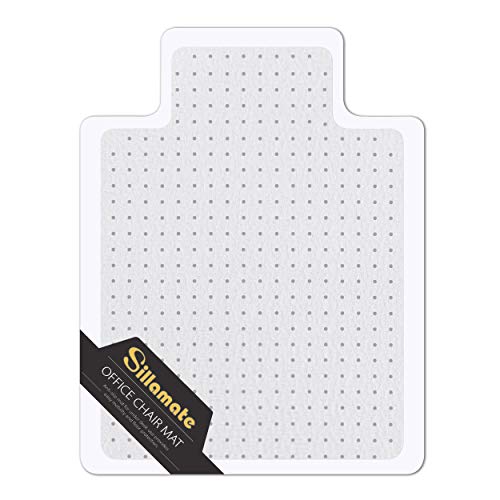 Plastic Office Chair Mat for Carpeted Floors, 36'' x 48'' Heavy Duty Floor Mat, Eco-Friendly Series Studded Carpet Desk Chair Mats (36 inches X 48 inches) - size: 36 inches X 48 inches x 1 pc