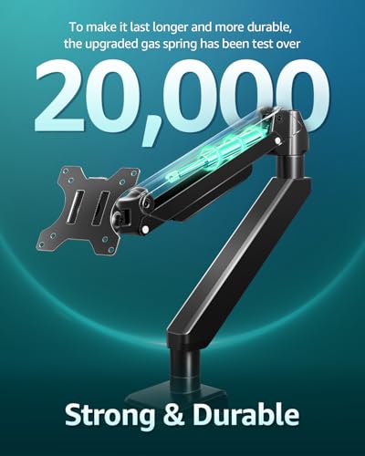 Heavy Duty Single Monitor Arm for Max 42 Inch Hold up to 33 lbs | Monitor Mount Desk Mount Height Adjustable Ultrawide Monitors Stand VESA Mount 70/100 - style: Single