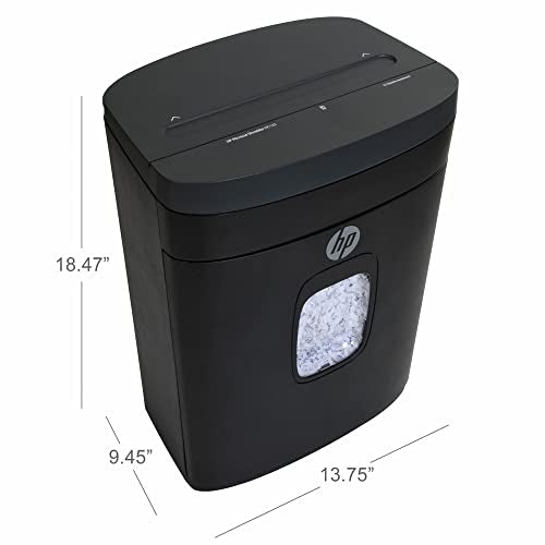 HP - Micro Cut Paper Shredder, 12-Sheet with Slide Top for Office - size: 12 Sheet
