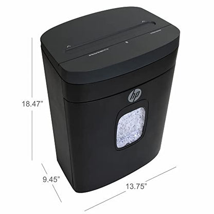 HP - Micro Cut Paper Shredder, 12-Sheet with Slide Top for Office - size: 12 Sheet