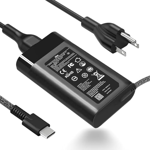 Slim 65W USB C Laptop Charger Compatible with Hp Envy/EliteBook - color: BLACK01