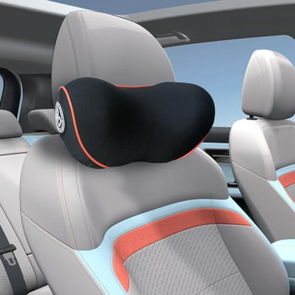 SPRFUFLY Really Comfy Car Headrest Pillow, Soft Car Neck Pillow for Driving - color: Orange