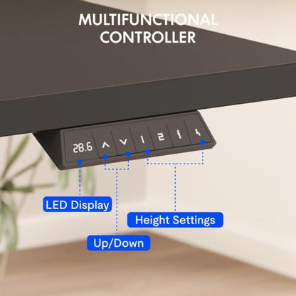 FLEXISPOT EN2 55"x28" Standing Desk Bundle with Storage Cabinet, Black - color: Black Frame + Black Top, size: 55x28 | Cabinet