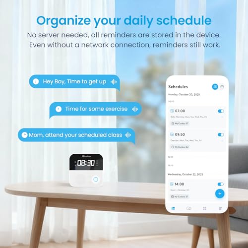 SmartCuckoo Wi-Fi Alarm Clock Radio with Sleep Sounds & Voice Reminder