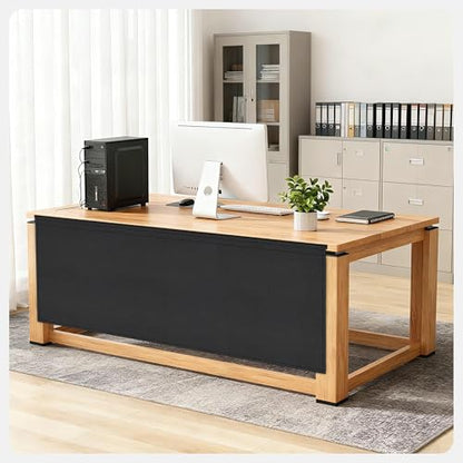 48" Under Desk Privacy Panel Self-Adhesive Modesty Panel Stand Up Desk Modesty Panel for Home Office or Standing Workstation, Black