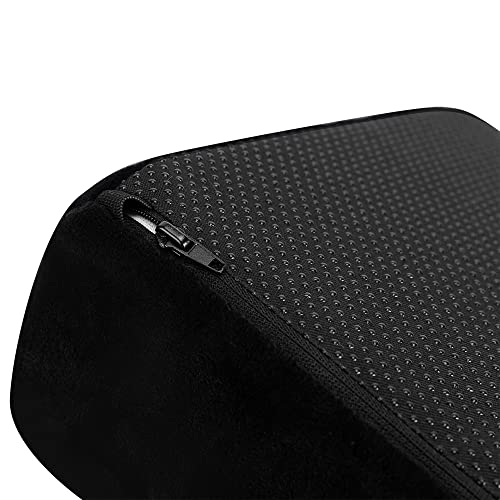 Amazon Basics Foam Foot Rest for Under Desk, Supportive Stool for Home and Office with Washable Cover, 5.1 x 10.2 x 17.3 in, Black