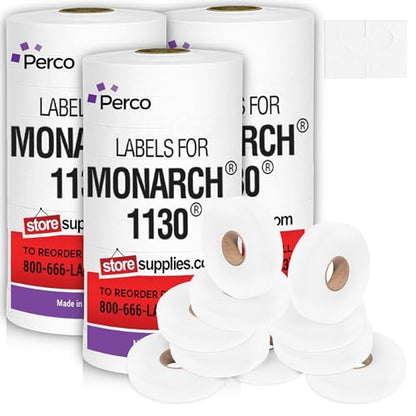 Pricing Labels for Monarch 1130 White - 75,000 Labels w/ 30 Rolls Value Pack, 3 Sleeves - Made in USA - size: 3 Sleeves