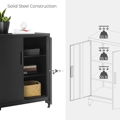 SONGMICS Garage, Metal with Doors - color: Black