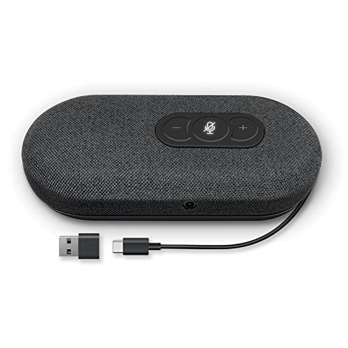 USB Speakerphone, Conference Computer Speakers with Microphone for Home Office Calls, 360 Degree Enhanced Voice Pickup, Noise Reduction, Echo Cancellation, Compatible with Zoom, Teams, Skype