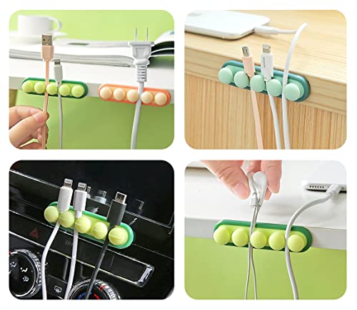 Cable Clips USB Cable Holder Wire Organizer, 2 Packs - color: Green and bule