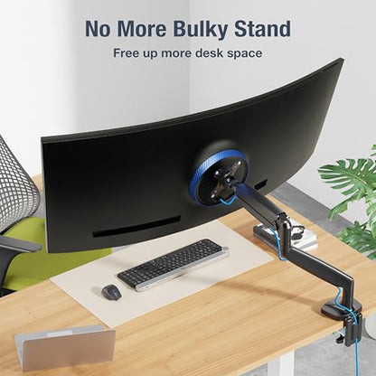 AVLT Single 17"-45" Monitor Arm Desk Mount Premium - Black - color: Black