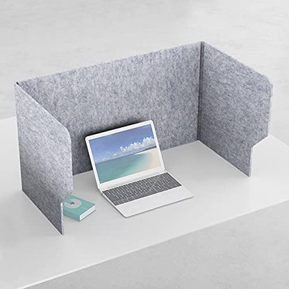 Desk Dividers Desk Panel Desktop Privacy Panel, 24" 32" 40" Freestanding Stand Up 3 Panels Privacy Acoustic Panel, Sound Absorbing Acoustic Desk Divider For Remote Office ( Size : 60cm(23.6in) ) - size: 60cm(23.6in)
