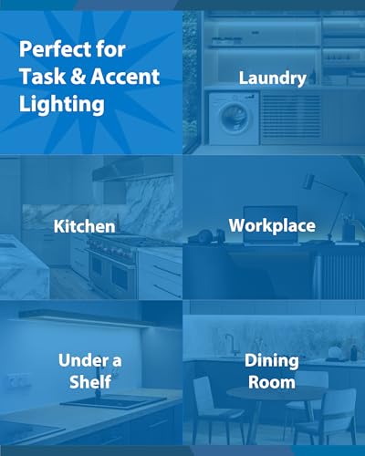 12” LED Direct Wire Under Cabinet Light with On/Off Switch - Dimmable LED Lights for Kitchen - Selectable CCT 2700K-5000K, 340-360 Lumens, 5W - UCB Hardwired Under Cabinet Lighting by NICOR Lighting - size: 12, style: Switch