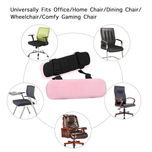 MOSISO Chair Armrest Pads, Home/Office Chair Arm Rest Covers, Pink - color: Pink
