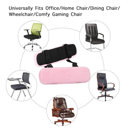 MOSISO Chair Armrest Pads, Home/Office Chair Arm Rest Covers, Pink - color: Pink