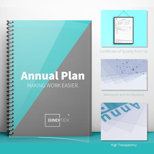 Binditek 8 Mil PVC Binding Covers, 8.5 x 11 Inches, Clear, 500 Pack | Plastic Binding Covers, 8.5" x 11" Letter Size, Clear, Square Corners, Unpunched, Ideal for Business Reports and Proposals - size: 8 Mil, style: 500P , Clear
