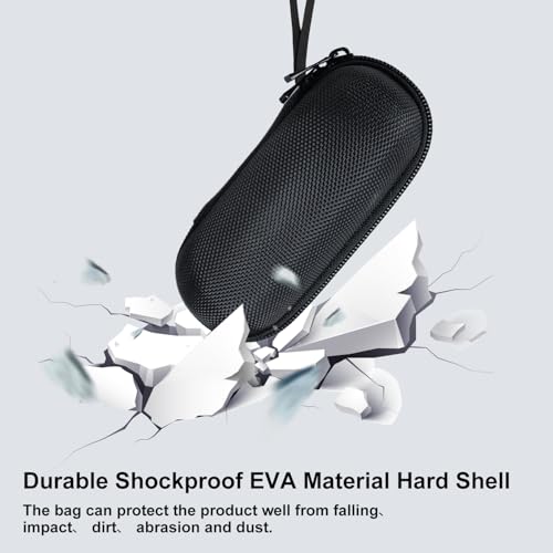 ELISWEEN Wireless Presenter with Carry Case, Presentation Clicker with Protective Storage Bag, Presentation Remote for Powerpoint, Mac, Computer, Laptop - color: Black+Case