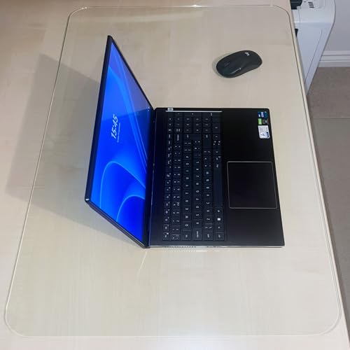 Marvelux Tempered Glass Desk Pad, Clear Surface Protector, Multi-Purpose Durable Computer Desk Mat, Mousepad, Crafting Surface Protector, Beauty Mat, Kitchen Worktop Saver with Anti-Slip Pads 19"x24" - size: 24" x 19"