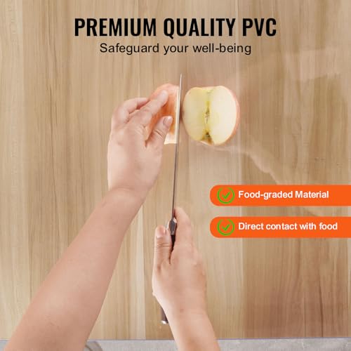 VEVOR Plastic Table Cover, 40 x 80 Inch 2.0 mm Thick Rectangle Clear PVC Mat Protector, Waterproof & Easy Cleaning Desk Pad Tablecloth, for Office, Dresser, Dining Room, Night Stand - size: 80" x 40" (Rectangular)