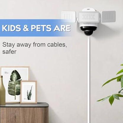 Mini Cable Hider 142" Paintable Cord Cover for Single Cable, White