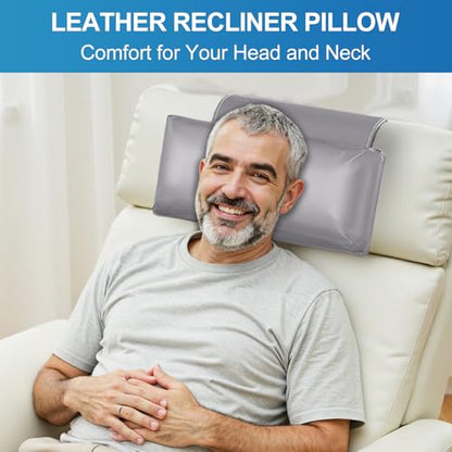 Recliner Pillow, Adjustable Neck & Head Support Pillow - color: Light Gray