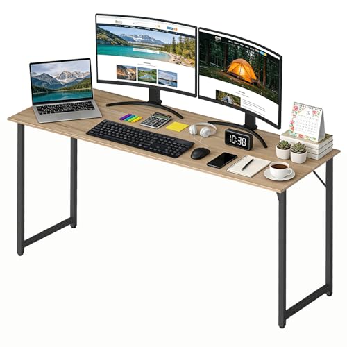 BestOffice Computer Desk,Home Office Desk, Modern Simple Style for Home Office Study Writing (Nature, 63 Inch) - color: Nature, size: 63 Inch