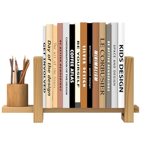 Adjustable Table Top Bookshelf Wooden Desktop Bookshelf Retro Mini Book Shelf Organizer Desk Bookshelves Magazine Files Letters Holder Racks for Home Office Supplies, Tabletop Book Storage Rack - color: Natural Wood Color