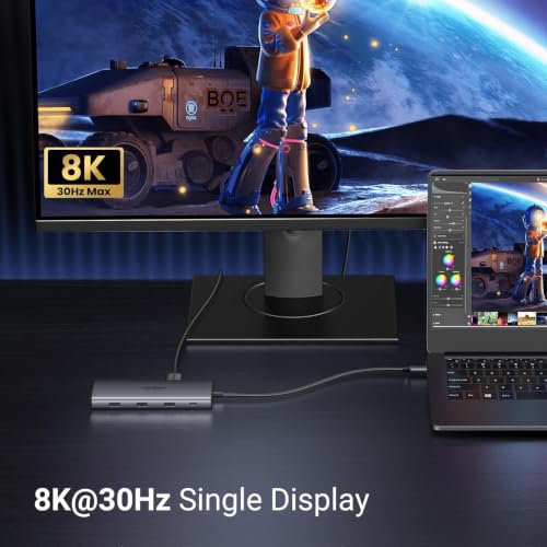 UGREEN USB C Docking Station Dual Monitor, 10-in-1 Laptop Dock with 2 HDMI