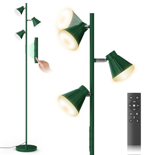 SIBRILLE 36W LED Tree Floor Lamp with Remote for Living Room Bedroom - color: Green
