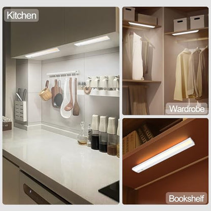 Ansen 2Packs of Under Cabinet Lighting Hardwired, 18in 15W 998LM Dimmable Led Light for Kitchen/Closet, CRI 92+, R9 90+, 5 Color Temperature, 2700K-5000K(Warm White, Cool White, Daylight) - size: 18 inch
