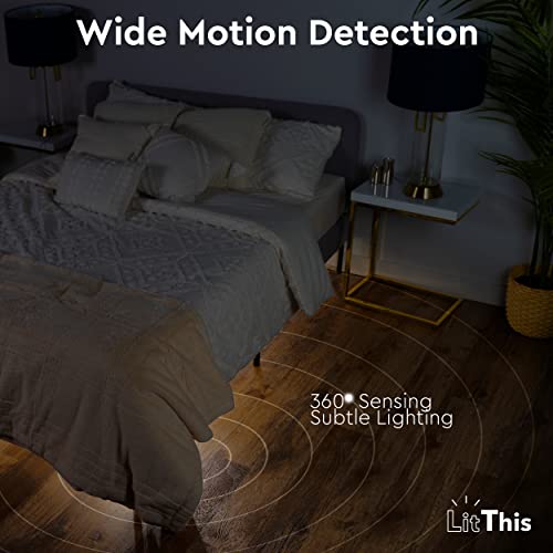 Under Bed Light, Ready-To-Use, No Setup, 360° motion activated night light