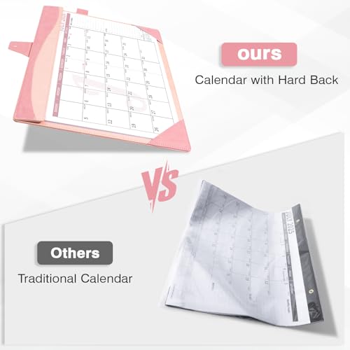 Ospelelf Desk Calendar 2026-2027 Large 12"x17" Leather Monthly Planner Pad with Protective Cover 18 Months Use July 2026 to December 2027 Pink - color: Pink, size: 12" X 17" (July.2026 - Dec.2027)