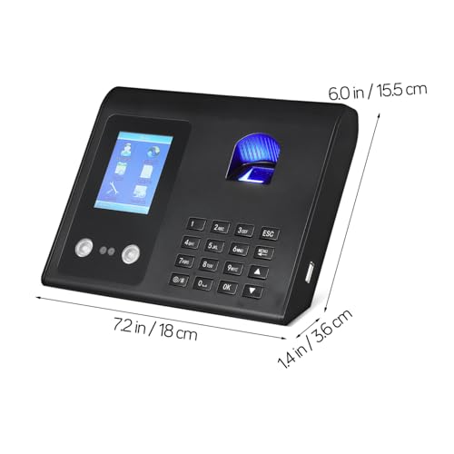 NUOBESTY 1Pc Face Recognition Clock Dual Recognition Attendance Machine with Fingerprint Reader for Office Small Business Supports Faces Fingerprints High Performance