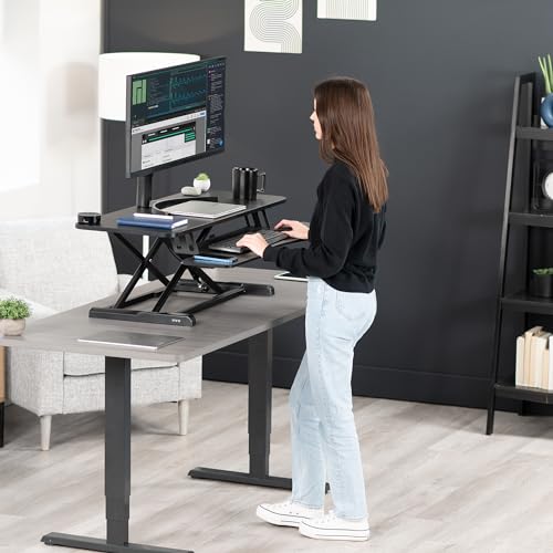 VIVO Black 42 in Standing Desk Converter, DESK-V042KB - color: Black, size: 42"