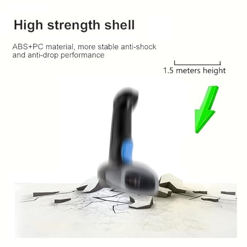 2D Wireless Bluetooth Barcode Scanner with 2000mAh Battery | QR Code Reade Handheld 1D 2D Bar Codes Reader Rechargeable Inventory Scanner for Supermarket, Warehouse, Retail