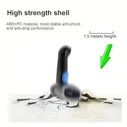 2D Wireless Bluetooth Barcode Scanner with 2000mAh Battery | QR Code Reade Handheld 1D 2D Bar Codes Reader Rechargeable Inventory Scanner for Supermarket, Warehouse, Retail