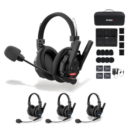 SYNCO XTALK XMAX4 Wireless Intercom Headset System AI Noise 1640ft with BT - color: 4-set, size: Xtalk Xmax
