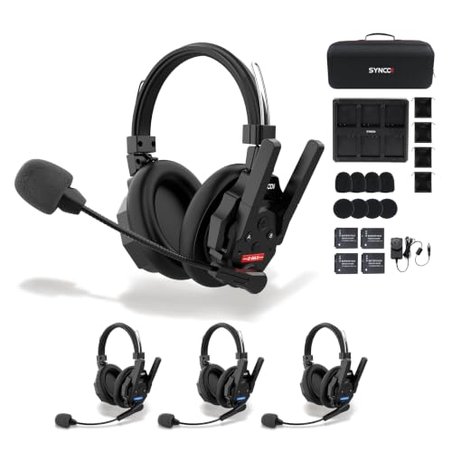 SYNCO XTALK XMAX4 Wireless Intercom Headset System AI Noise 1640ft with BT - color: 4-set, size: Xtalk Xmax
