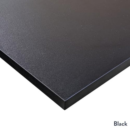 Desky Dual Laminate Sit Stand Desk Black 78.7" Matte Black - color: Black / Matte Black, size: 78.7 x 29.5 inches