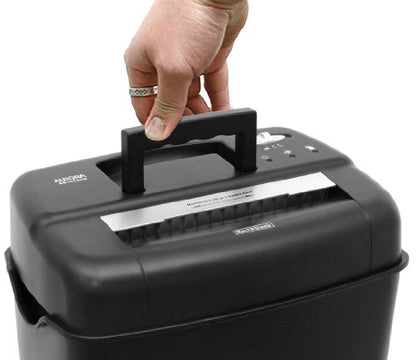 Aurora AS1018CD 10-Sheet Cross-Cut Paper/Credit Card/CD Shredder with Basket, Black - color: Black, size: 10-Sheet CrossCut