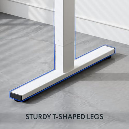FLEXISPOT 63x24 Inch Electric Standing Desk, White - color: White, size: 63"x24"